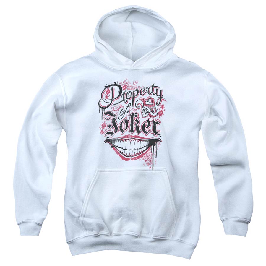 Suicide Squad Movie Property Of Youth White Pull Over Hoodie Small