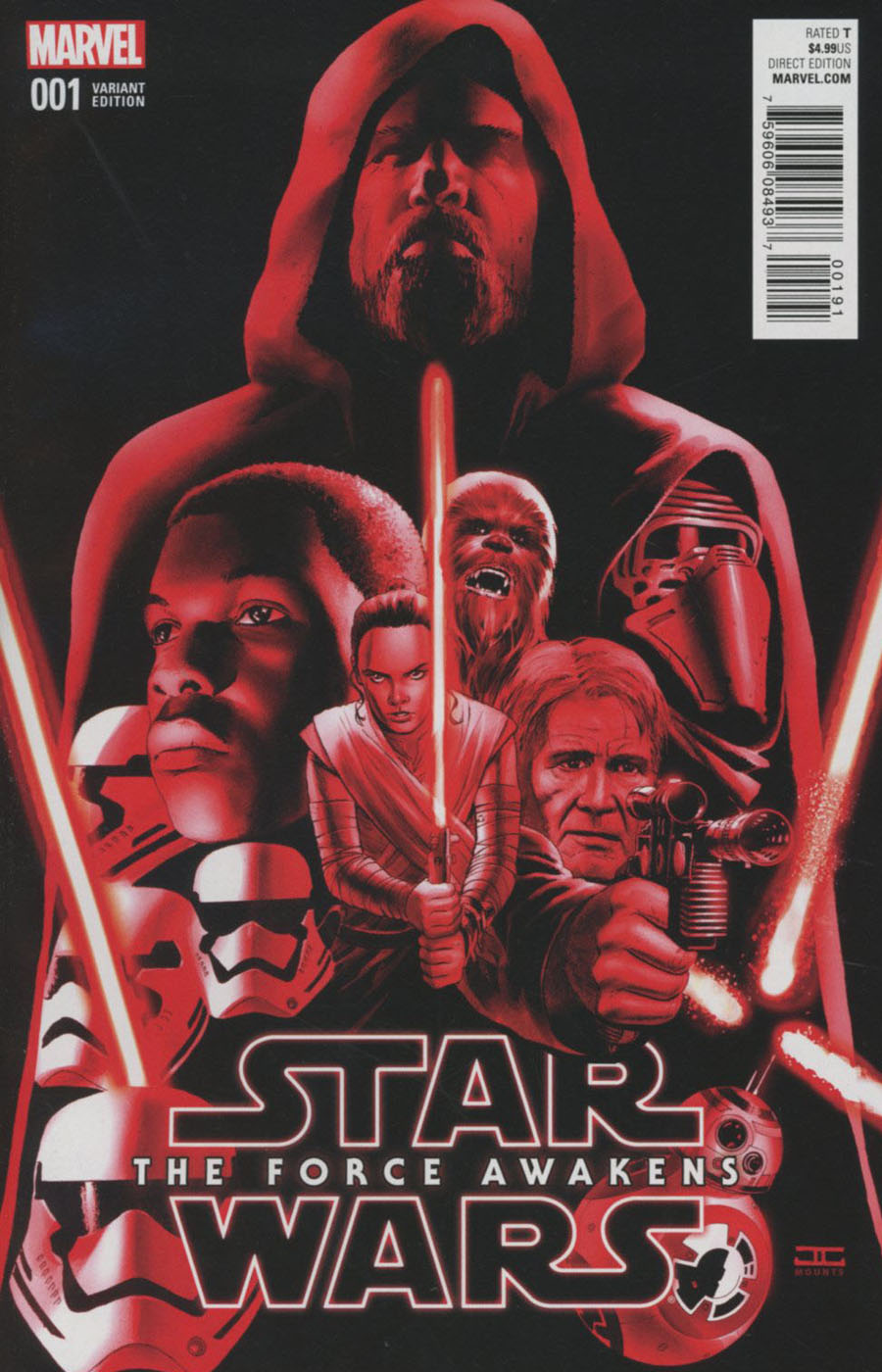 Star Wars Episode VII The Force Awakens Adaptation #1 Cover E Incentive John Cassaday Color Variant Cover