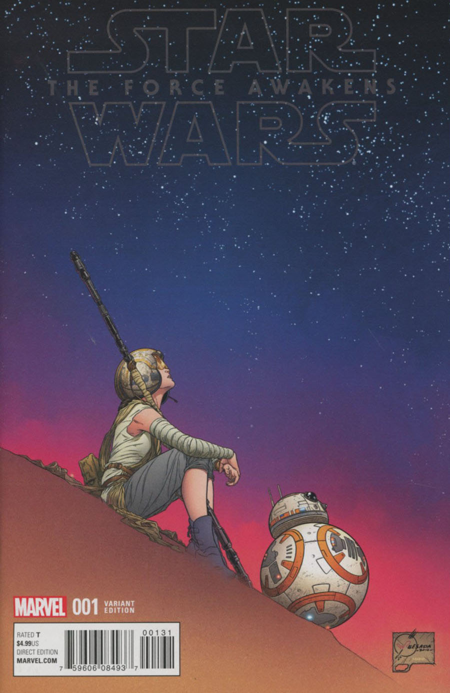 Star Wars Episode VII The Force Awakens Adaptation #1 Cover G Incentive Joe Quesada Color Variant Cover
