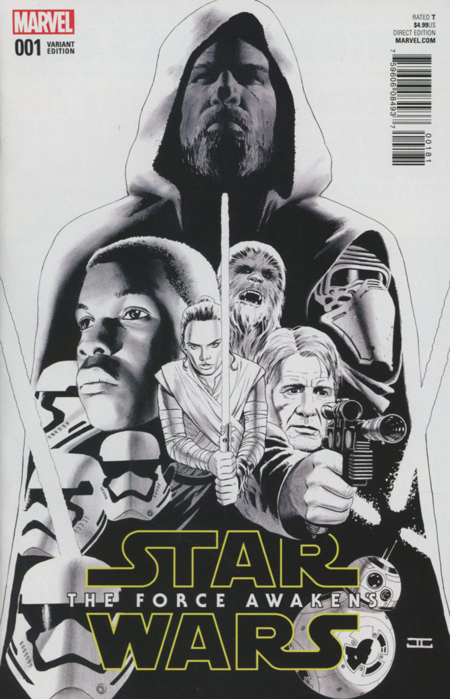 Star Wars Episode VII The Force Awakens Adaptation #1 Cover H Incentive John Cassaday Sketch Variant Cover
