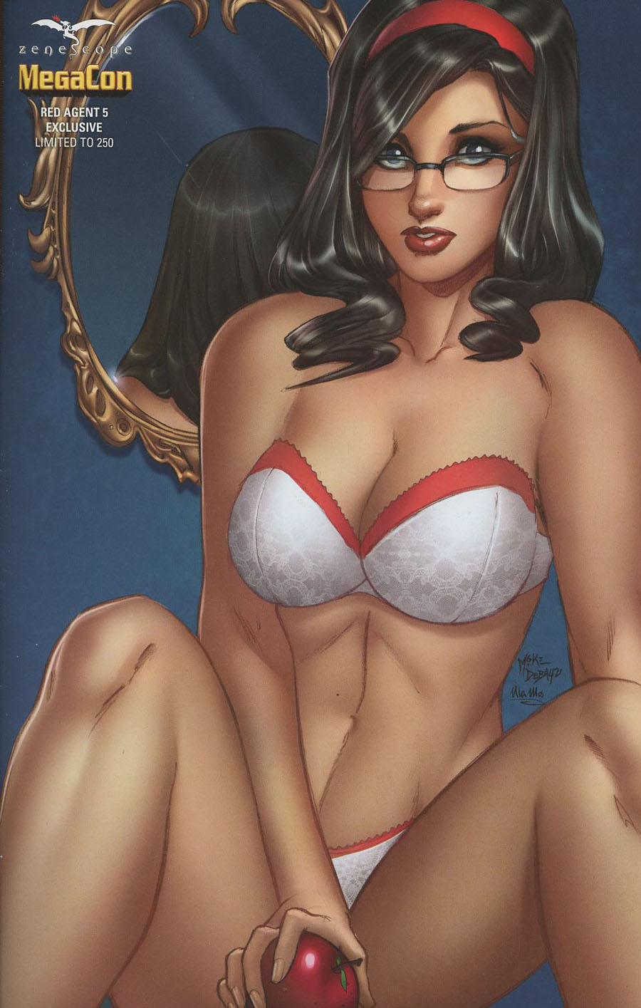 Grimm Fairy Tales Presents Red Agent #5 Cover F MegaCon Exclusive Mike DeBalfo White Bikini Variant Cover