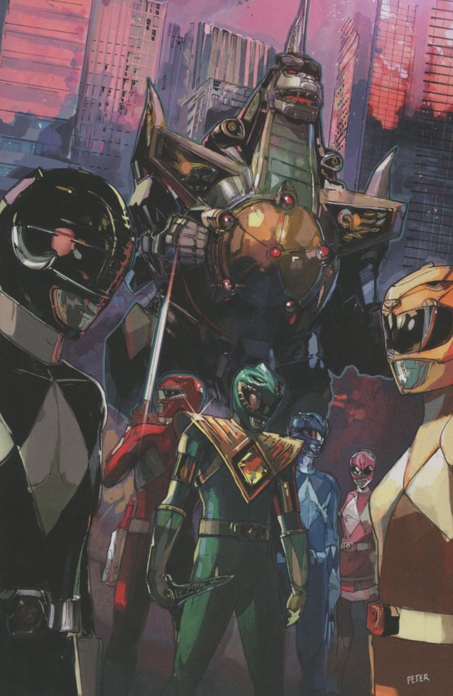Mighty Morphin Power Rangers (BOOM Studios) #4 Cover E Incentive Peter Nguyen Virgin Variant Cover
