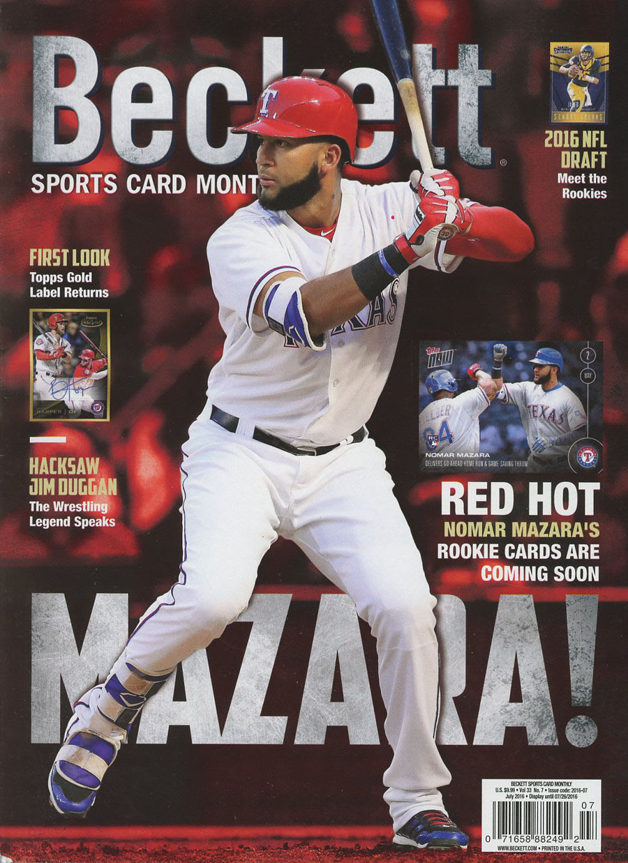 Beckett Sports Card Monthly Vol 33 #7 July 2016