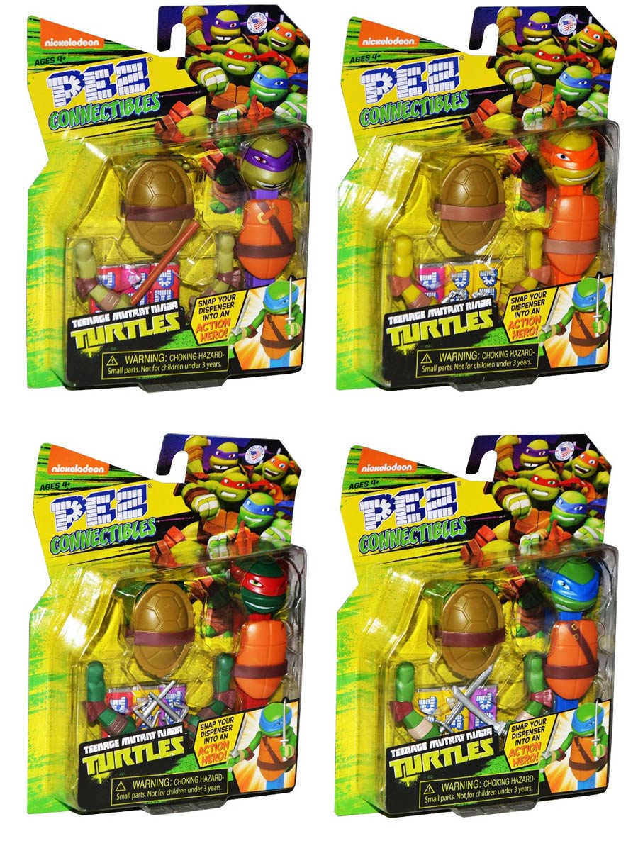 PEZ Teenage Mutant Ninja Turtles Connectibles 12-Piece Blister Display