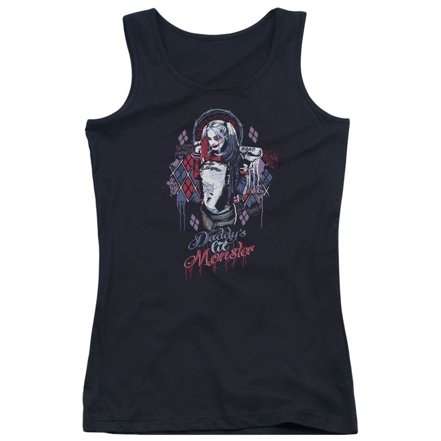 Suicide Squad Movie Bad Girl Juniors Tank Top Black T-Shirt Large
