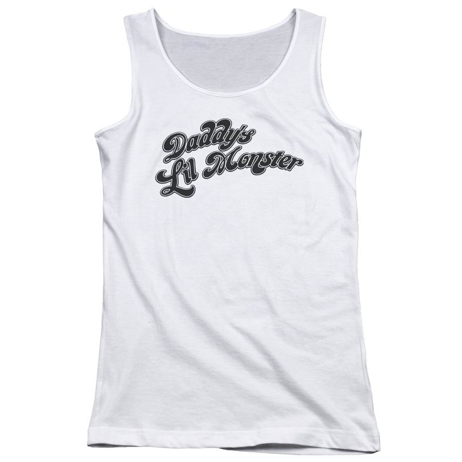Suicide Squad Movie Daddys Lil Monster Juniors Tank Top White T-Shirt Large
