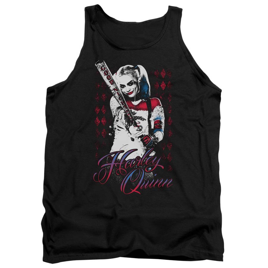 Suicide Squad Movie Harleys Bat Adult Tank Top Black T-Shirt Large