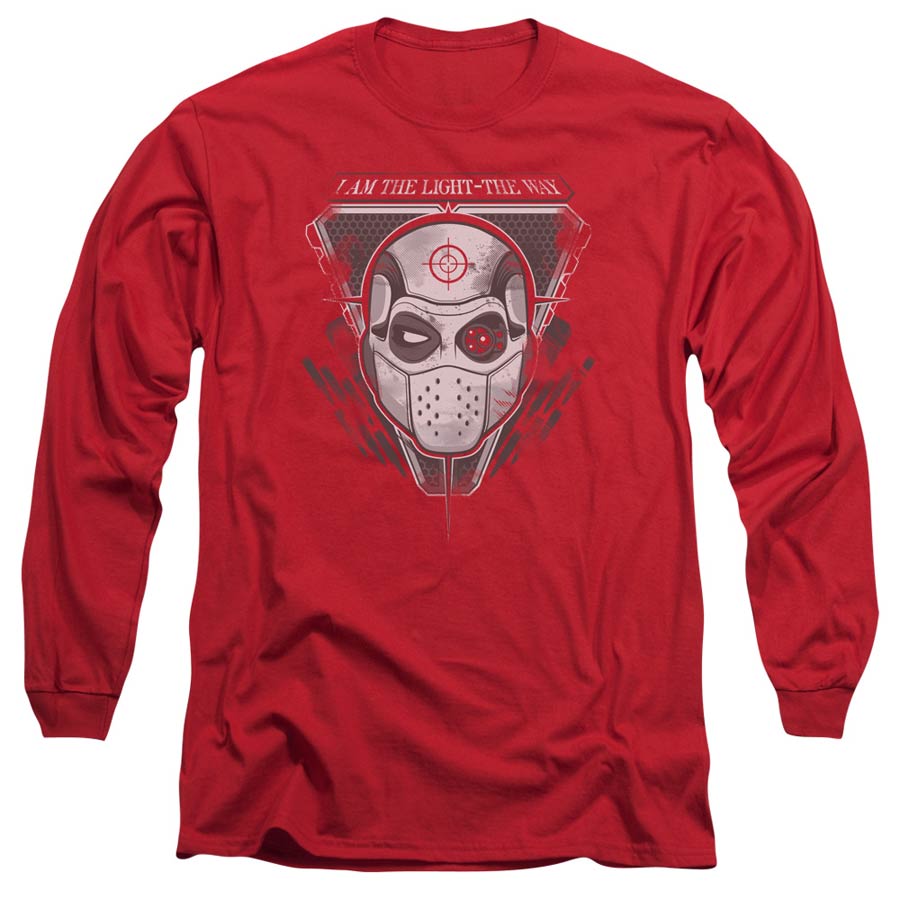 Suicide Squad Movie I Am The Way Adult 18/1 Red Long Sleeve Shirt Medium