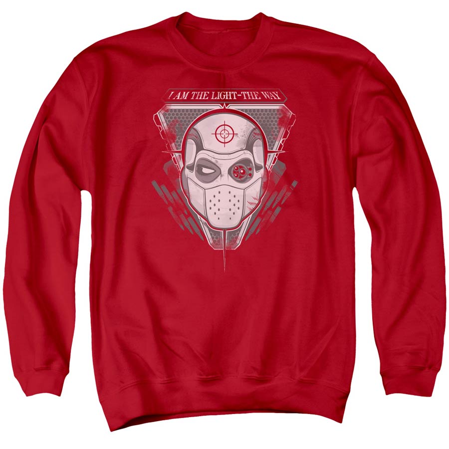 Suicide Squad Movie I Am The Way Adult Red Crew Sweatshirt X-Large
