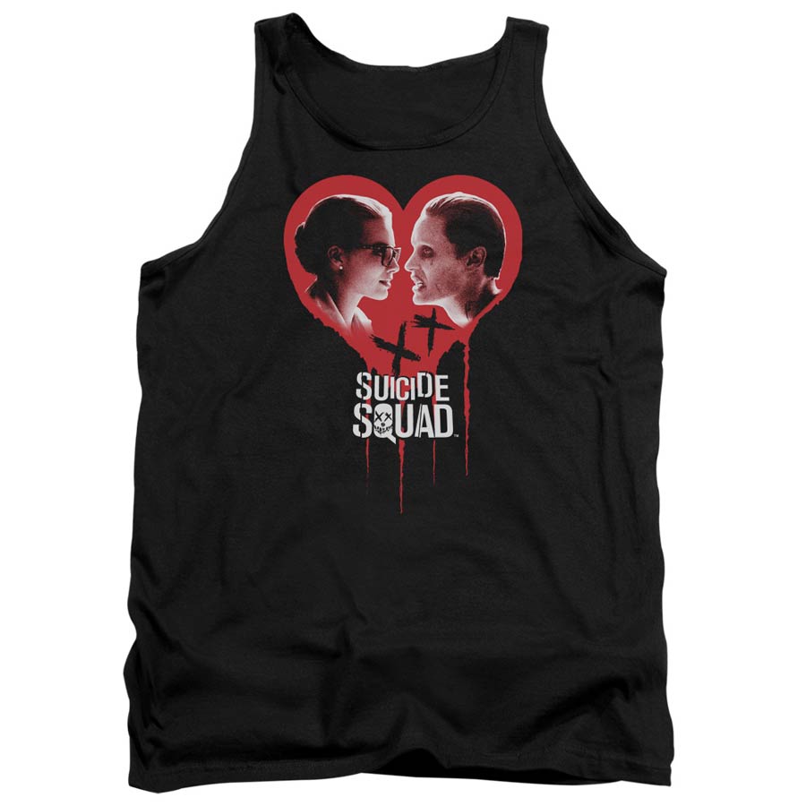 Suicide Squad Movie Joker Spits Game Adult Tank Top Black T-Shirt Large