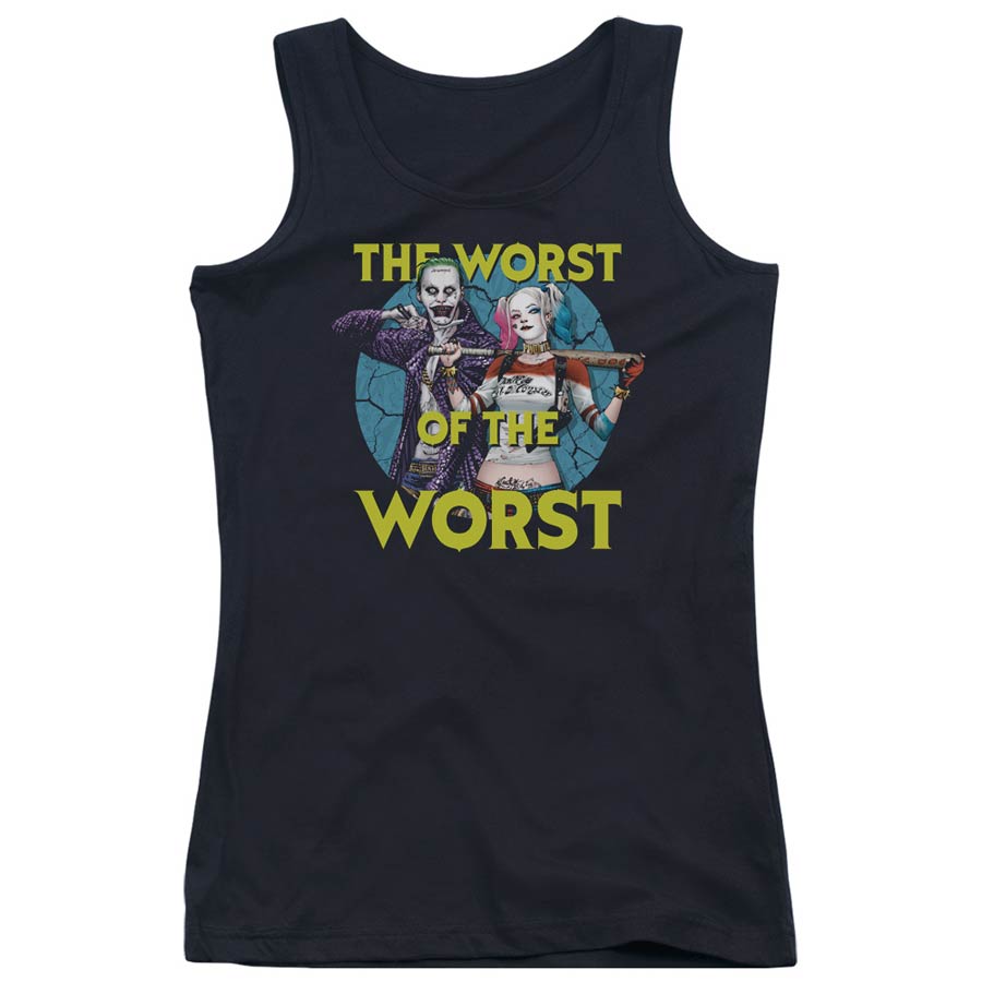 Suicide Squad Movie Worst Pair Juniors Tank Top Black T-Shirt Large