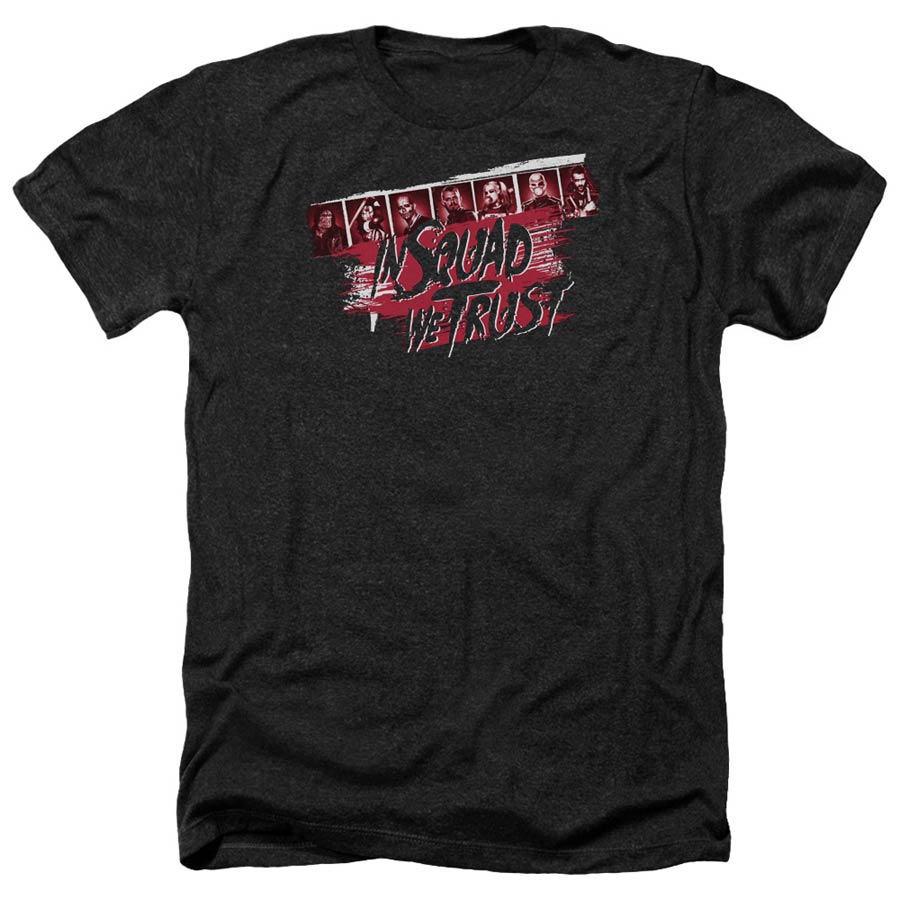 Suicide Squad Movie In Squad We Trust Adult Heather Black T-Shirt Large