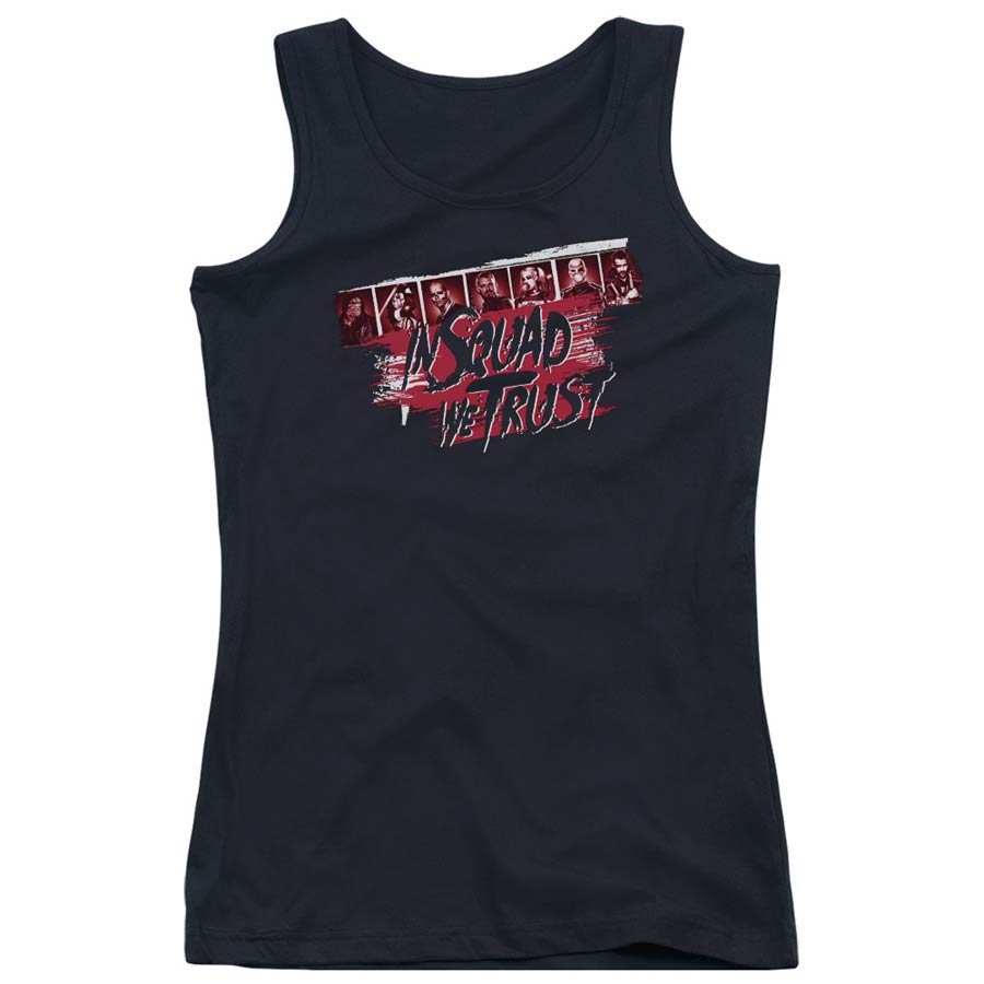 Suicide Squad Movie In Squad We Trust Juniors Tank Top Black T-Shirt Large