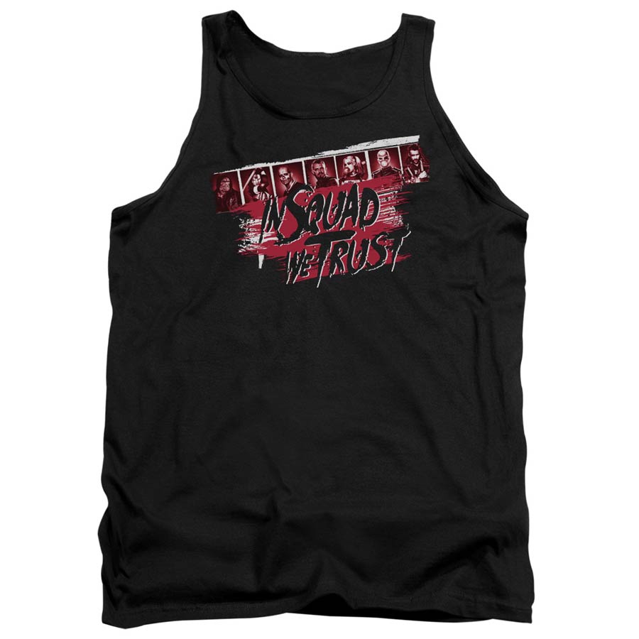 Suicide Squad Movie In Squad We Trust Adult Tank Top Black T-Shirt Large