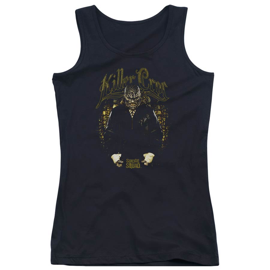 Suicide Squad Movie Killer Croc Skin Juniors Tank Top Black T-Shirt Large