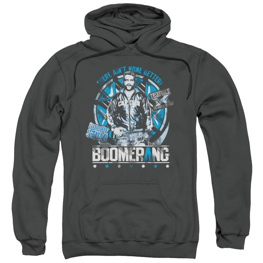 Suicide Squad Movie Aint None Better Adult Pull-Over Charcoal Hoodie Medium