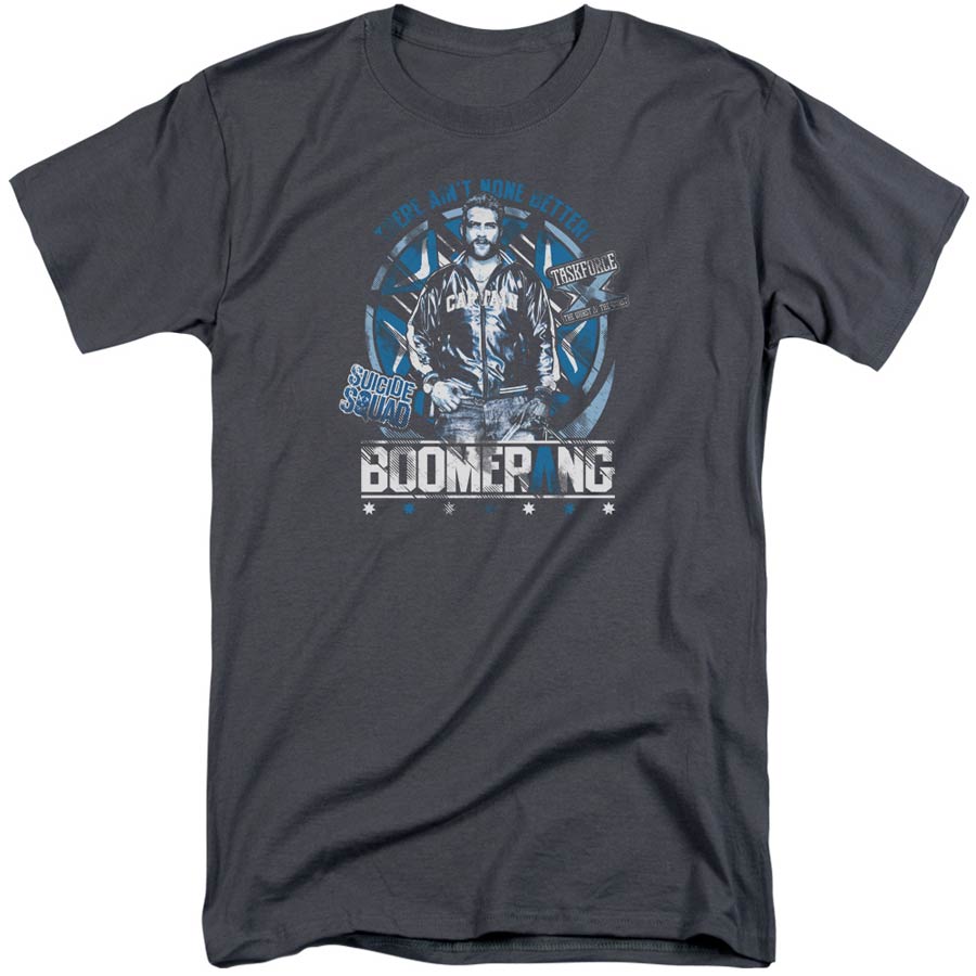 Suicide Squad Movie Aint None Better Adult Tall Fit Charcoal Short Sleeve T-Shirt XXX-Large