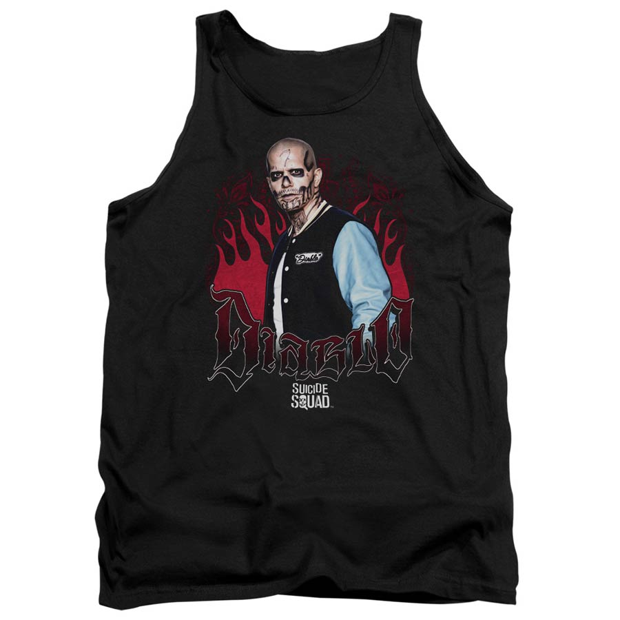 Suicide Squad Movie Diablo Flames Adult Tank Top Black T-Shirt Large