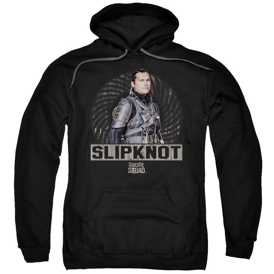 Suicide Squad Movie Slipknot Rope Adult Pull-Over Black Hoodie Small