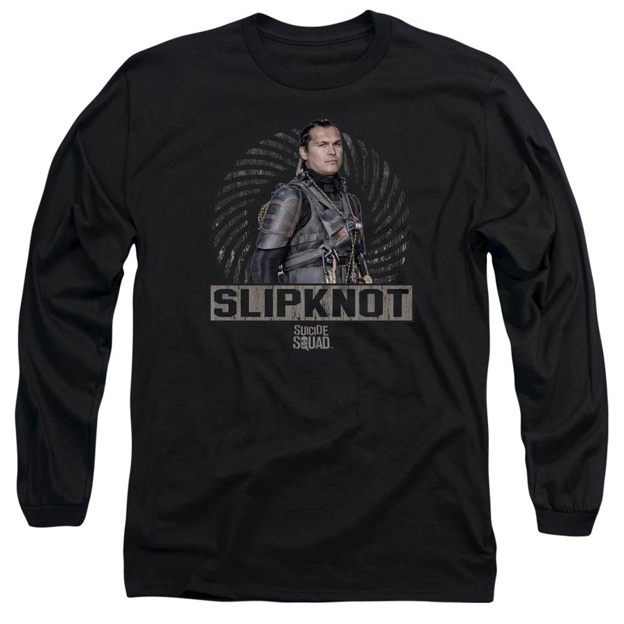 Suicide Squad Movie Slipknot Rope Adult 18/1 Black Long Sleeve Shirt XX-Large