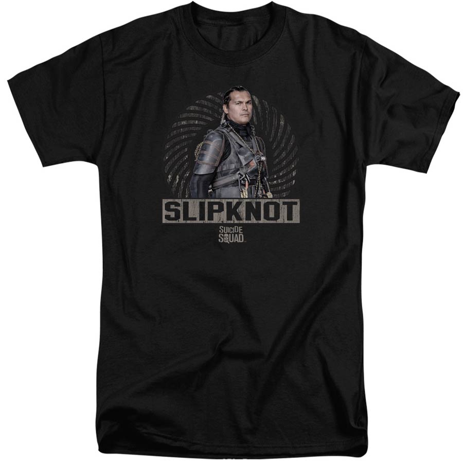 Suicide Squad Movie Slipknot Rope Adult Tall Fit Black Short Sleeve T-Shirt XXX-Large