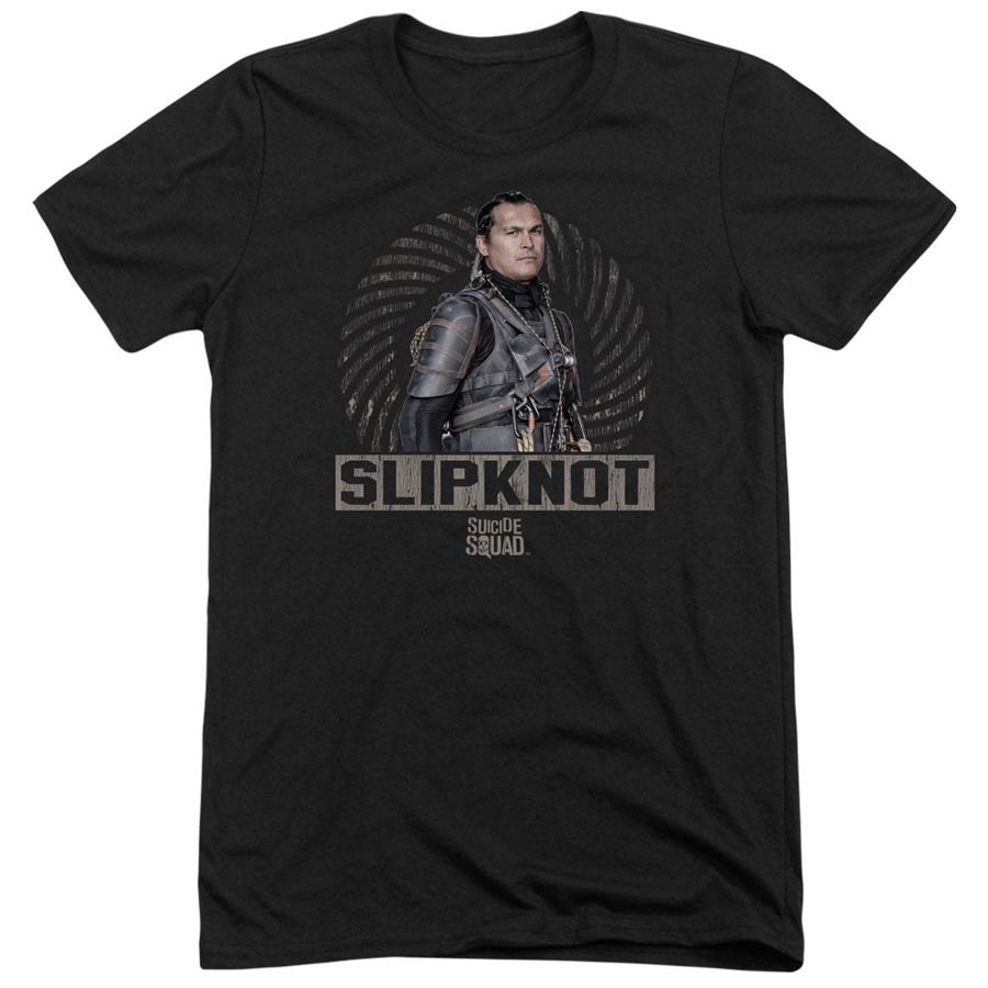 Suicide Squad Movie Slipknot Rope Adult Tri-Blend Black Short Sleeve T-Shirt Large