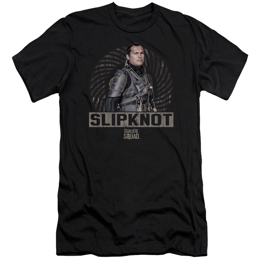 Suicide Squad Movie Slipknot Rope Adult 30/1 Black Short Sleeve T-Shirt Large