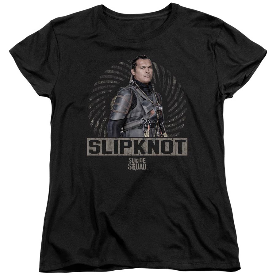 Suicide Squad Movie Slipknot Rope Womens Black Short Sleeve T-Shirt Large