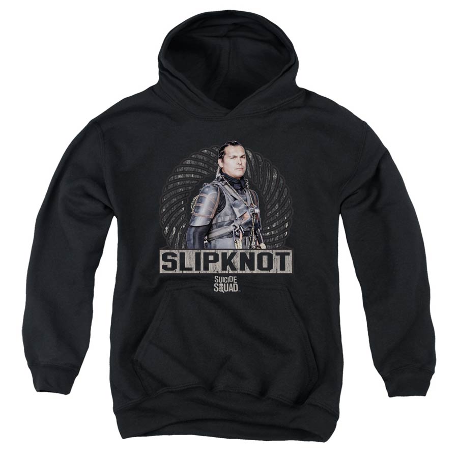 Suicide Squad Movie Slipknot Rope Youth Pull-Over Black Hoodie Large