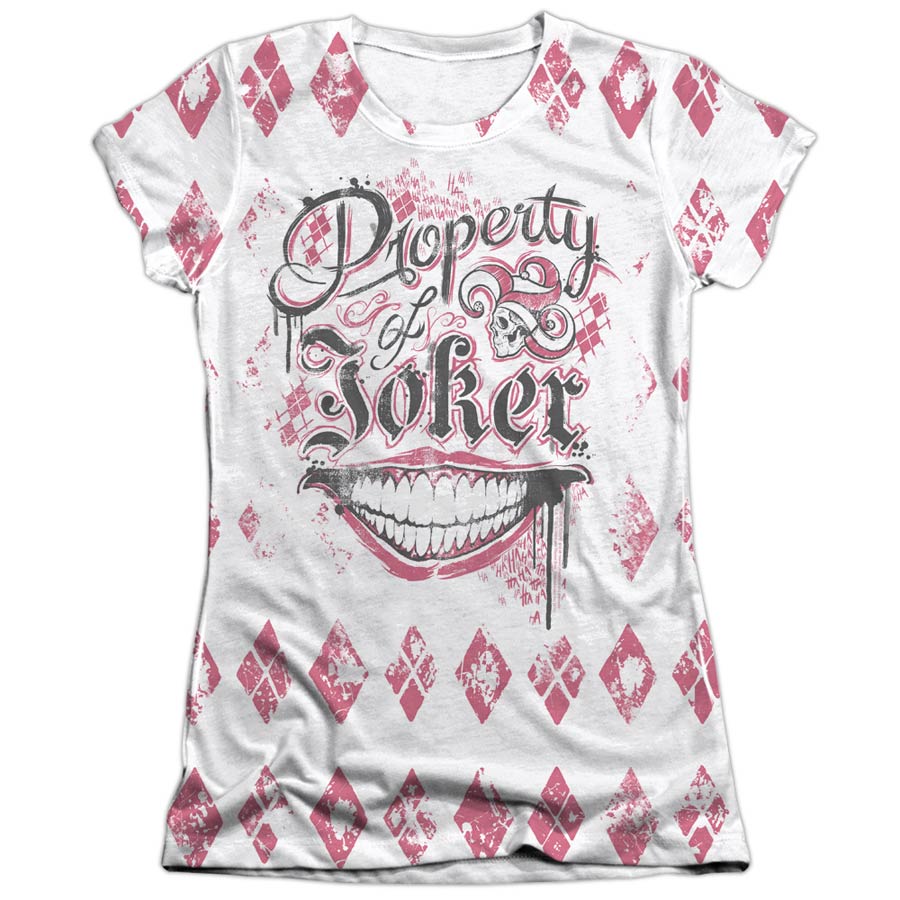 Suicide Squad Movie Teachers Pet Womens Poly Cotton Crew Neck White T-Shirt Large