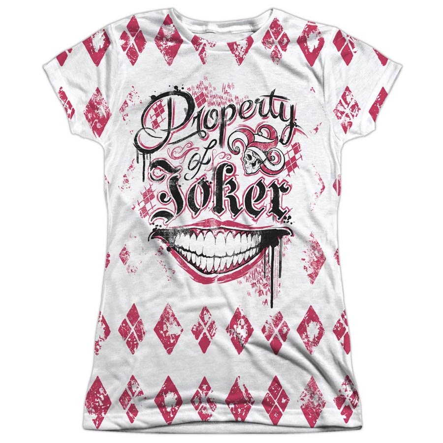 Suicide Squad Movie Teachers Pet Womens 100 Percent Poly Crew Neck White T-Shirt Large