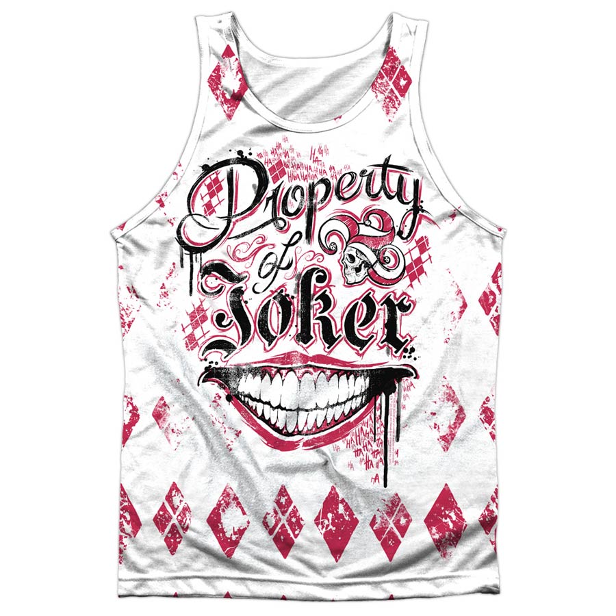 Suicide Squad Movie Teachers Pet Adult 100 Percent Poly Tank Top White T-Shirt Large