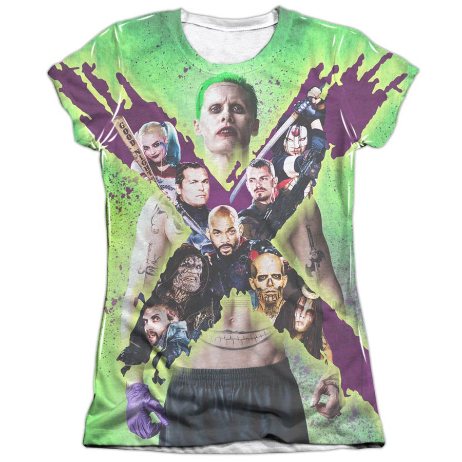 Suicide Squad Movie Taskforce X Womens Poly Cotton Crew Neck T-Shirt Large