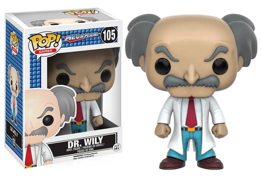 POP Games 105 Mega Man Dr Wily Vinyl Figure