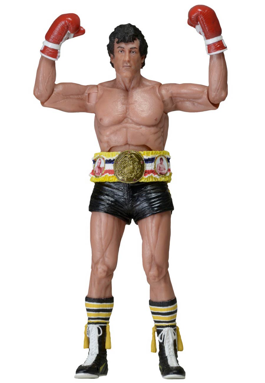 Rocky 40th Anniversary 7-Inch Series 1 Rocky III Rocky Balboa Black Trunks Action Figure