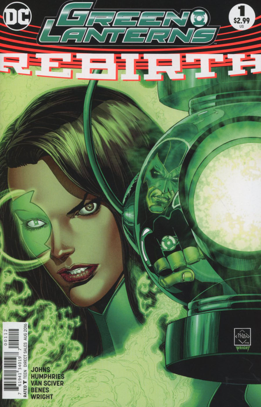 Green Lanterns Rebirth #1 Cover D 2nd Ptg Ethan Van Sciver Variant Cover