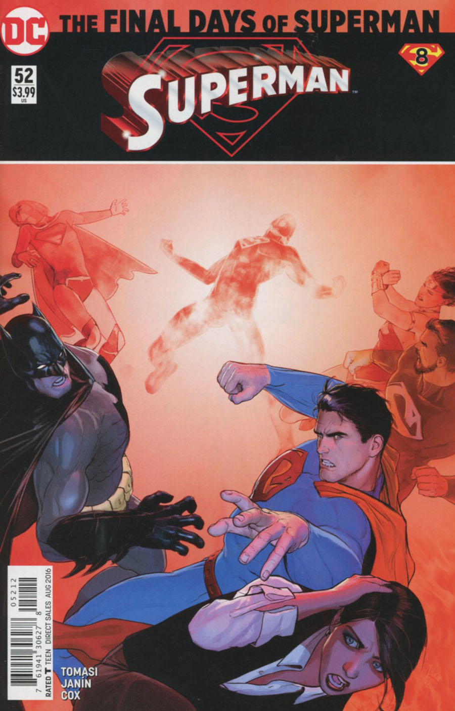Superman Vol 4 #52 Cover C 2nd Ptg Mikel Janin Variant Cover (Super League Part 8)