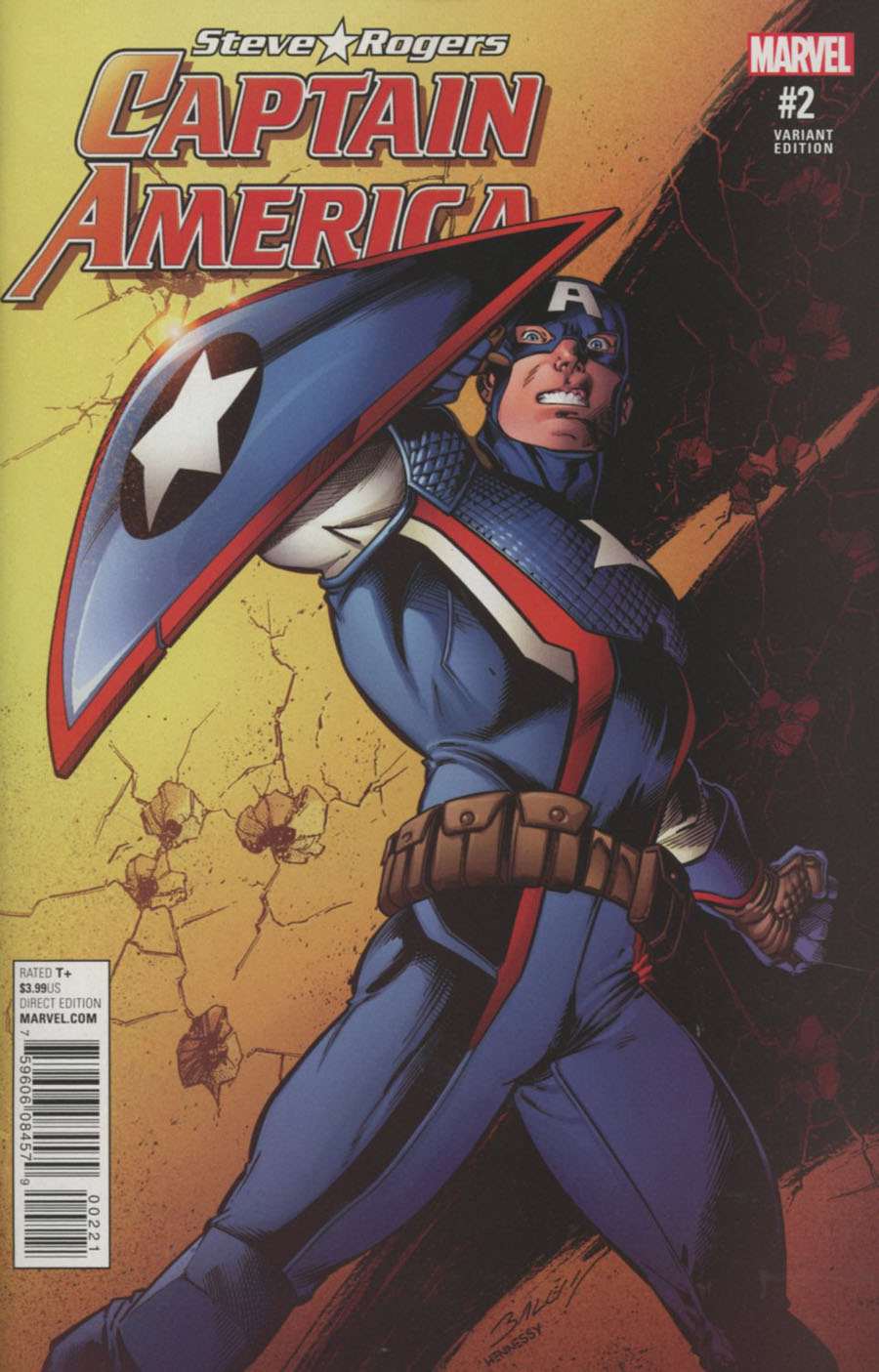 Captain America Steve Rogers #2 Cover B Incentive Mark Bagley Variant Cover