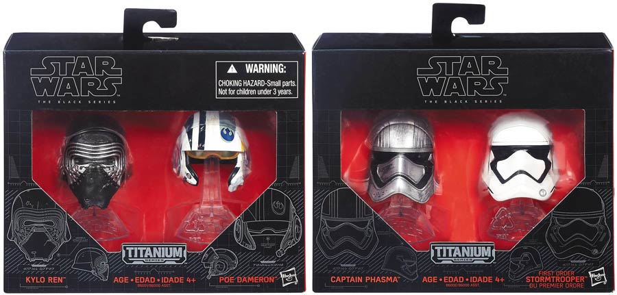 Star Wars Episode VII The Force Awakens Black Series Die-Cast Helmet Assortment Case 201602