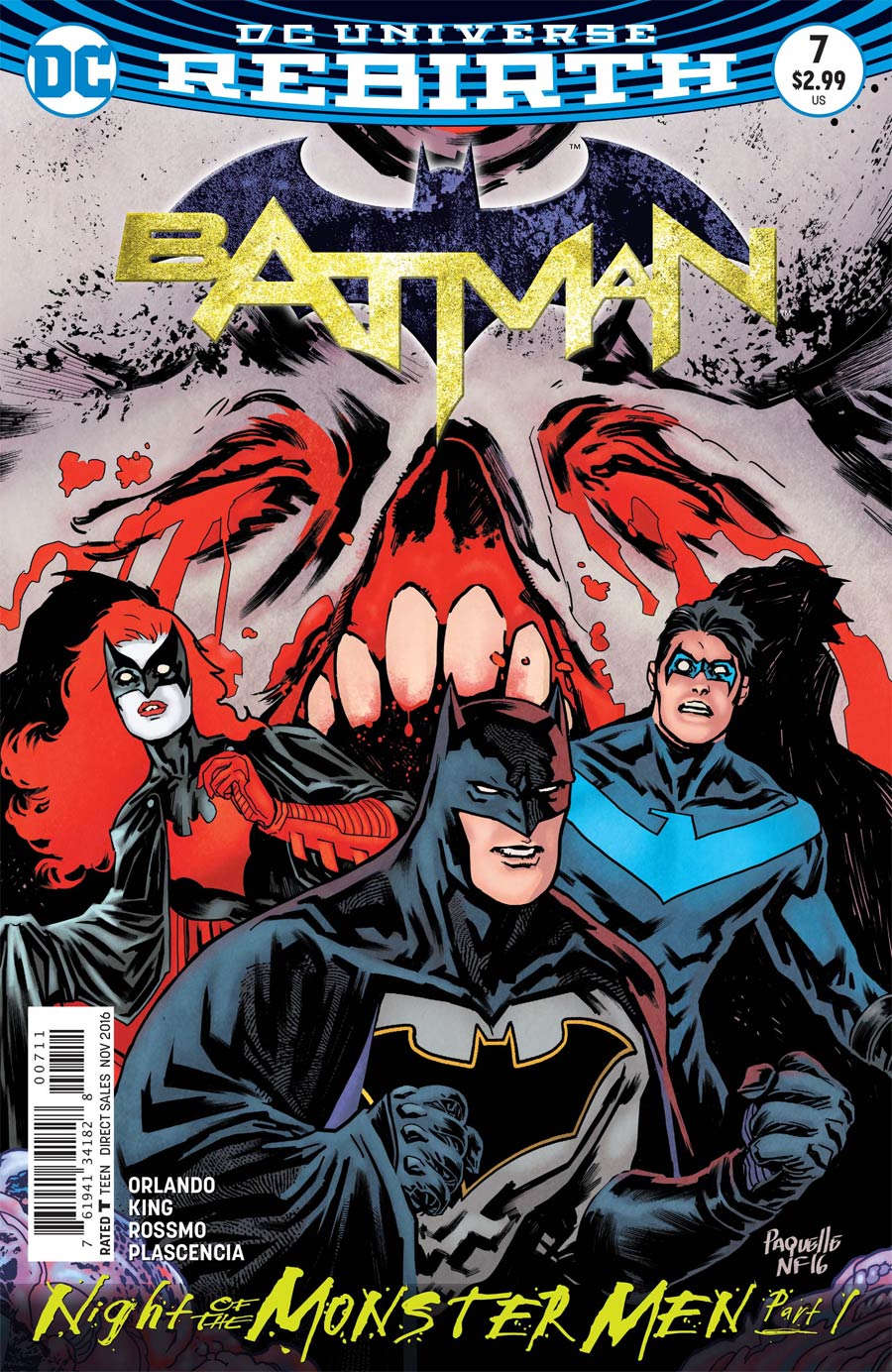 Batman Vol 3 #7 Cover A Regular Yanick Paquette Cover (Night Of The Monster Men Part 1)