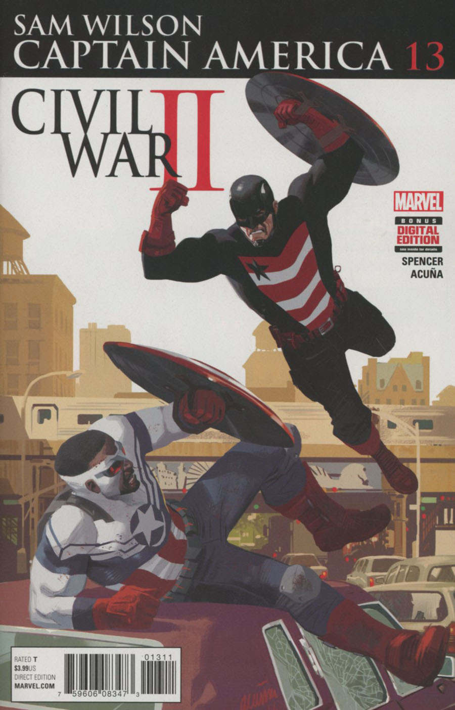 Captain America Sam Wilson #13 Cover A Regular Daniel Acuna Cover (Civil War II Tie-In)