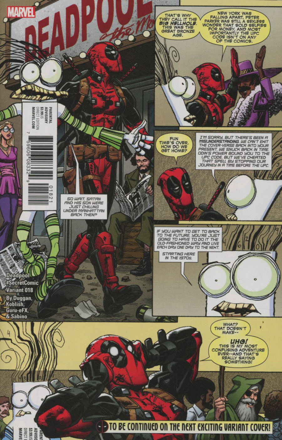 Deadpool Vol 5 #18 Cover B Variant Scott Koblish Secret Comics Cover (Civil War II Tie-In)