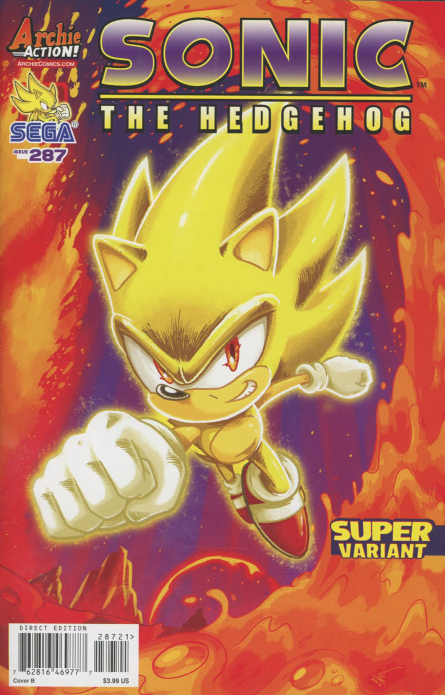 Sonic The Hedgehog Vol 2 #287 Cover B Variant Vincent Lovallo Super Cover