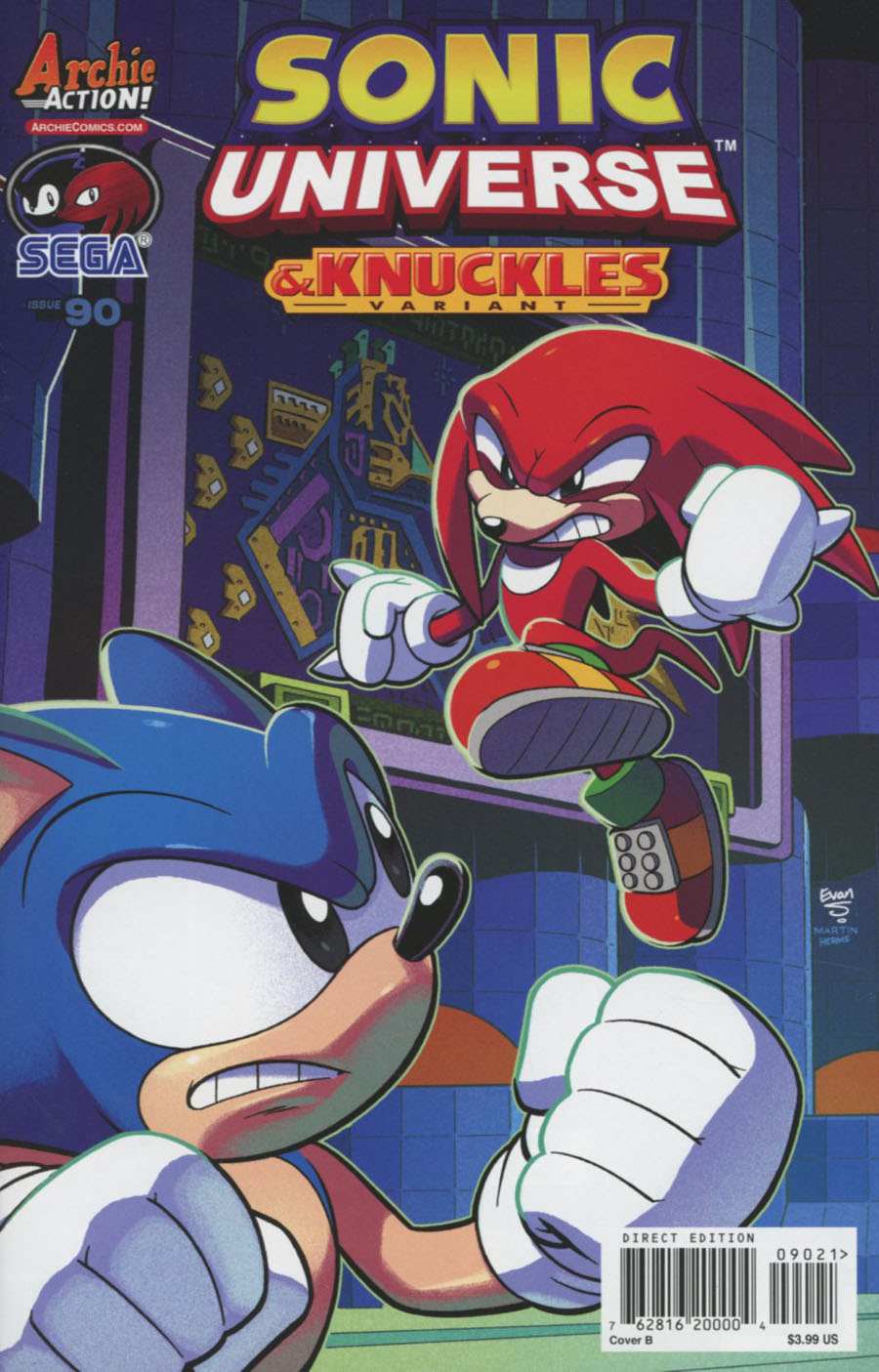 Sonic Universe #90 Cover B Variant Evan Stanley & Knuckles Cover