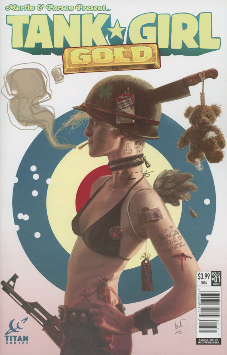 Tank Girl Gold #1 Cover B Variant Black Frog Cover