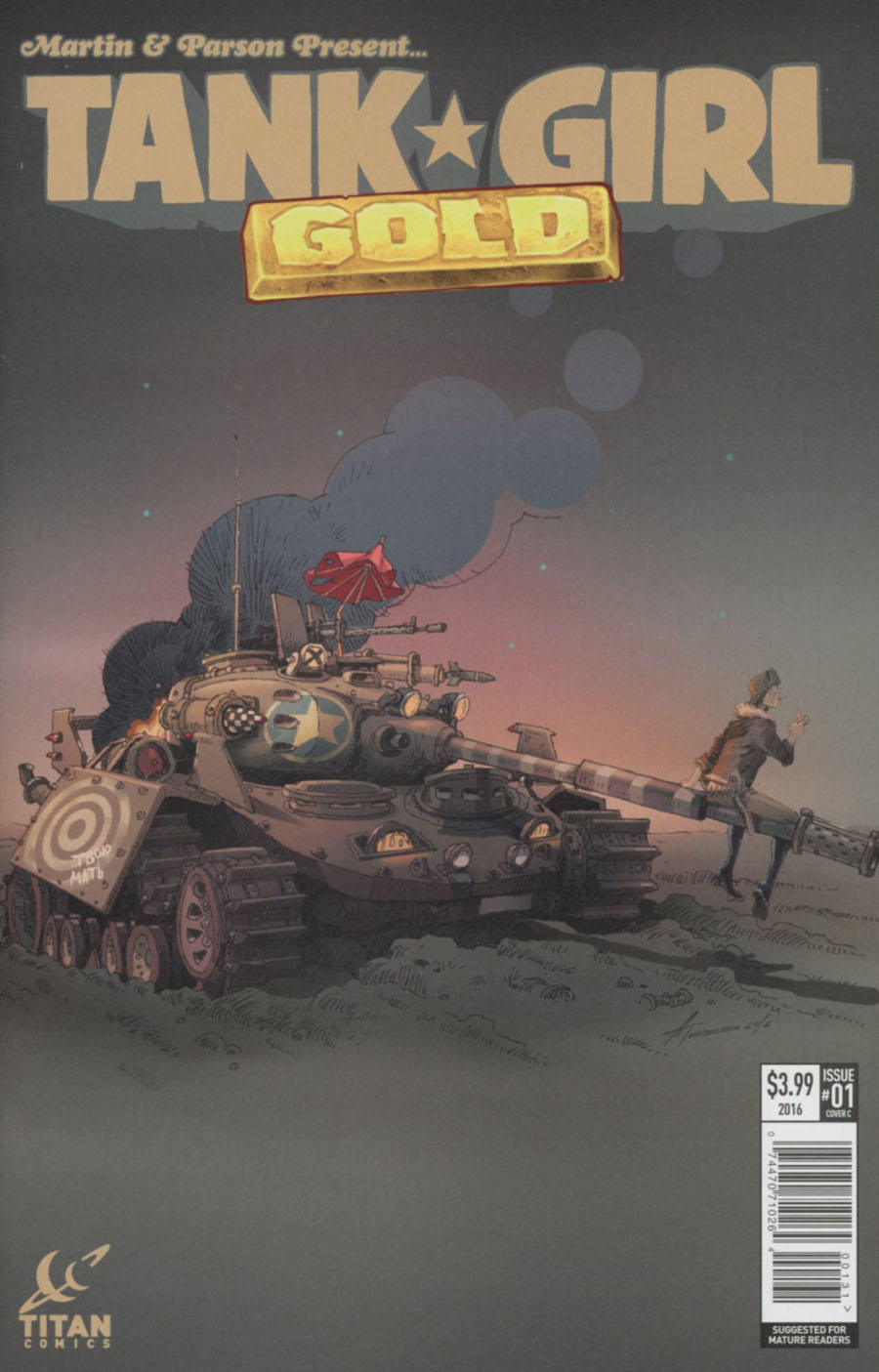 Tank Girl Gold #1 Cover C Variant Andrey Tkachenko Cover