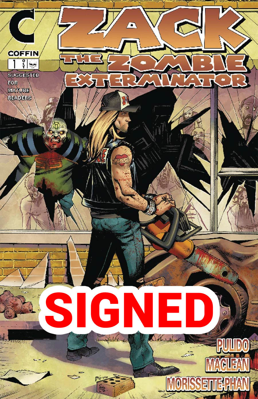 Zack The Zombie Exterminator #1 Cover A Limited Chainsaw Signed Edition