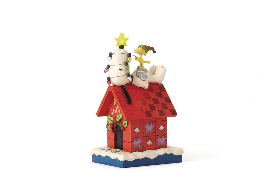 Peanuts By Jim Shore Snoopy Doghouse Lighted Star Figurine