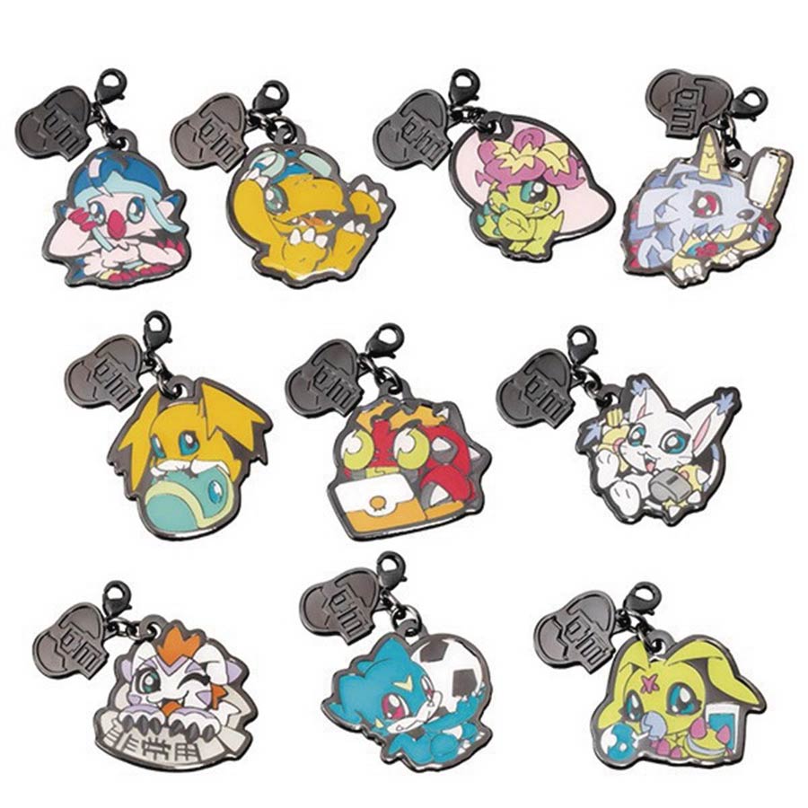 Digimon We Are Friends Metal Charm 10-Piece Display