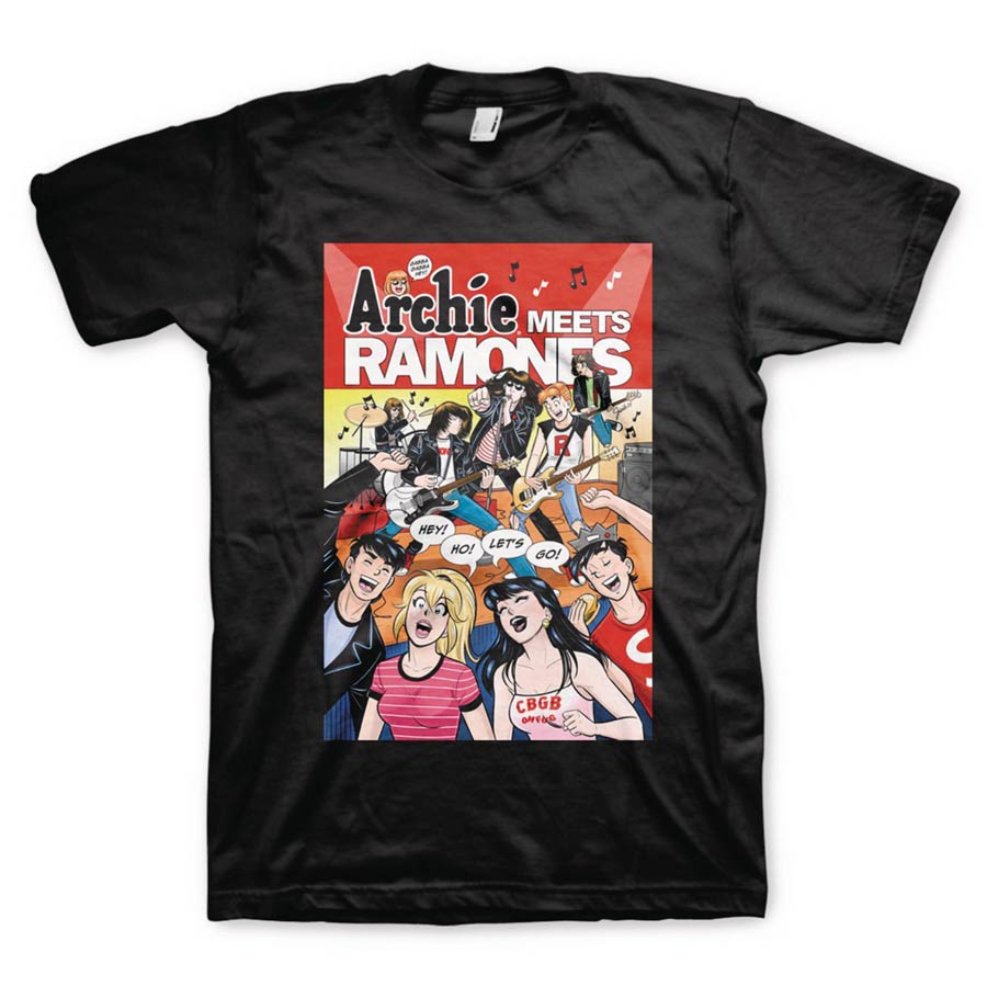 Archie Meets The Ramones Previews Exclusive Black T-Shirt Large